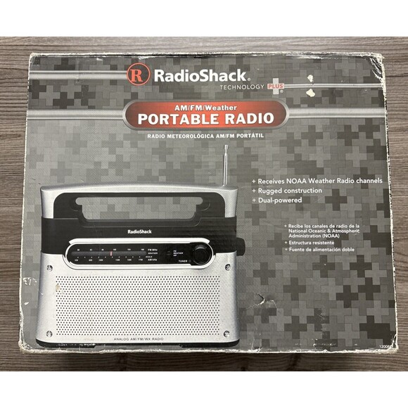 Radio Shack Portable Analog AM FM WX Weather Radio 12-889 AC/DC 12v - Picture 1 of 7